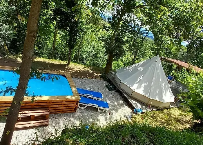 Campismo de Luxo Bell-tenten Quinta Pomar Do Pontido