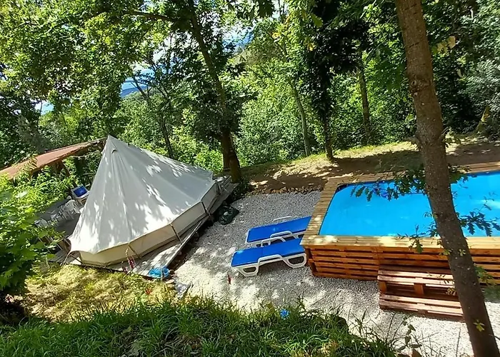 Campismo de Luxo Bell-tenten Quinta Pomar Do Pontido *